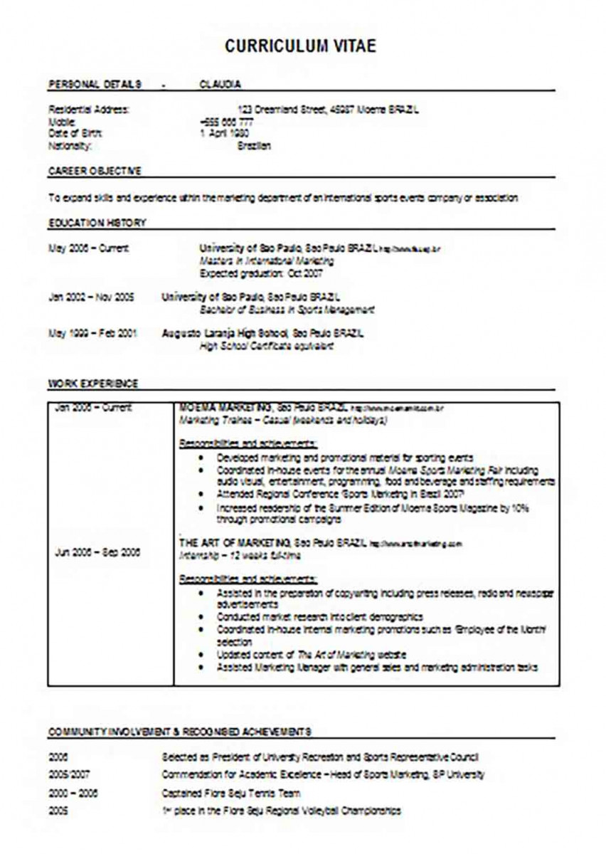High School Resume For Sports Management Student.doc High School Resume For Sports Management Student.doc