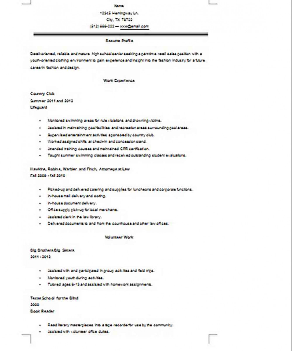 High School Resume templates Word High School Resume templates Word