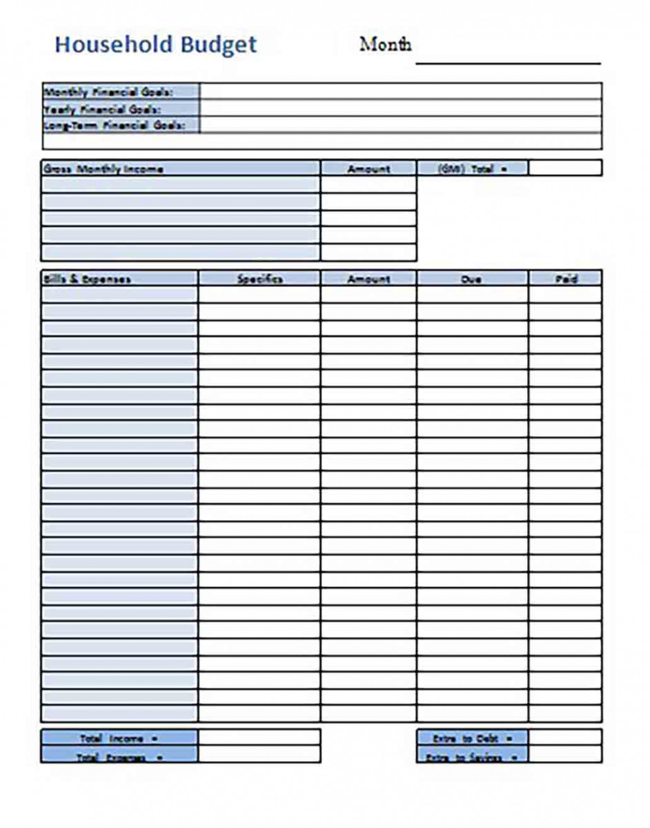 Household Budget templates Excel File Household Budget templates Excel File