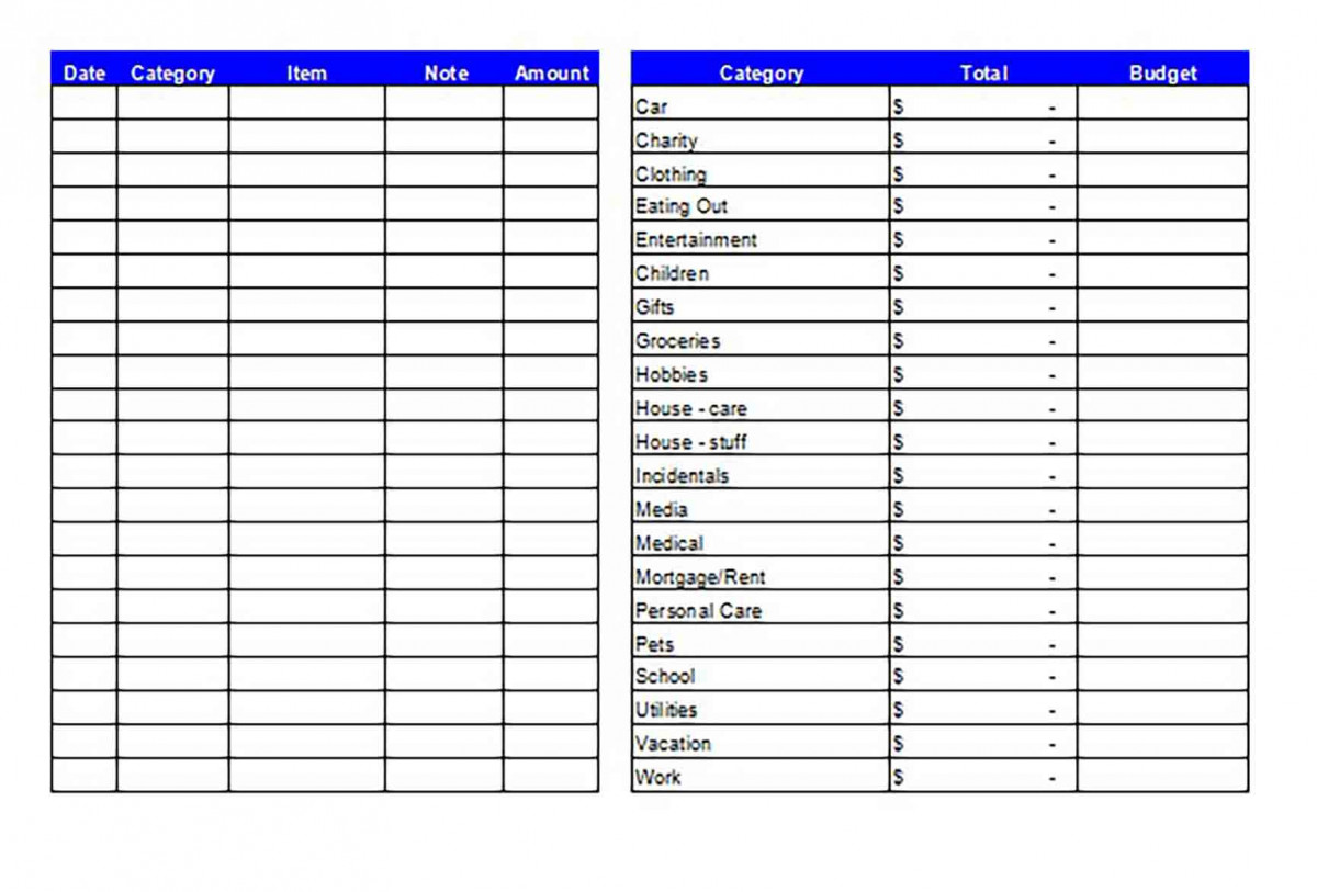 Household Budget templates Printable Household Budget templates Printable