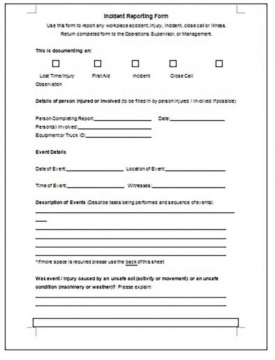 Incident Reporting Form1 Incident Reporting Form1