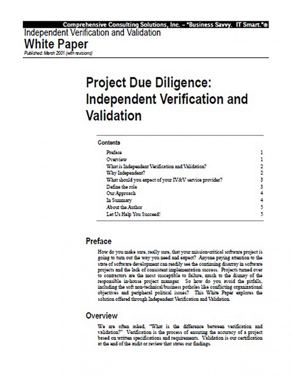 Independent Project White Paper Independent Project White Paper