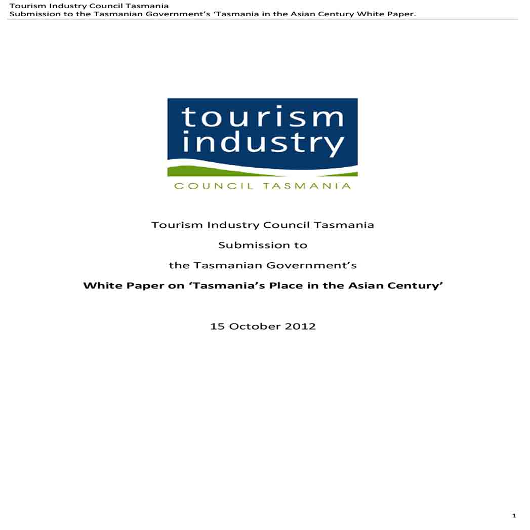 Industry Council White Paper 1 Industry Council White Paper 1