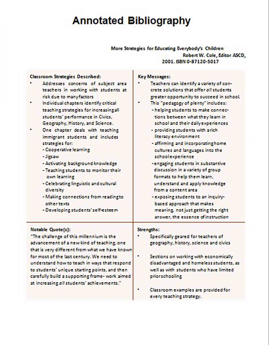 Informative Annotated Bibliography templates Example 5 Informative Annotated Bibliography templates Example 5