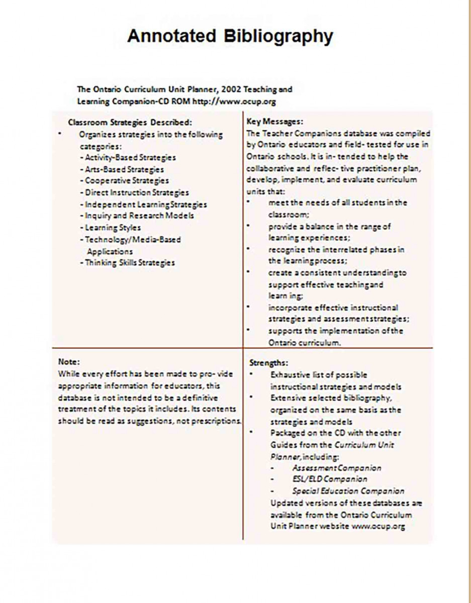 Informative Annotated Bibliography templates Example 8 Informative Annotated Bibliography templates Example 8