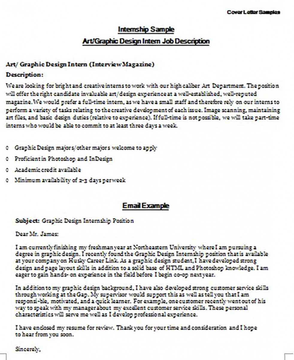 Internship Cover Letter. Internship Cover Letter.
