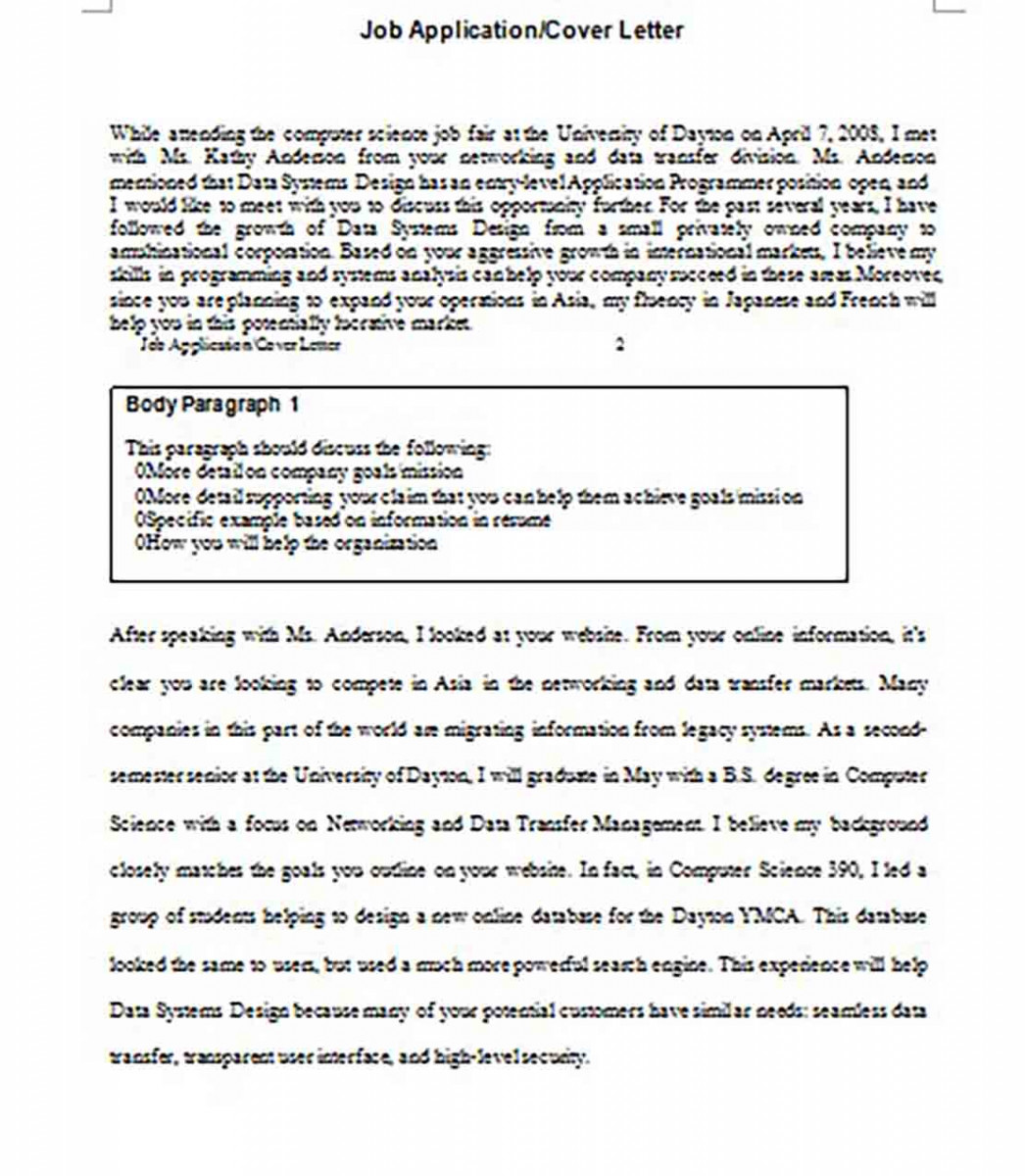 Job Application Cover Letter Job Application Cover Letter