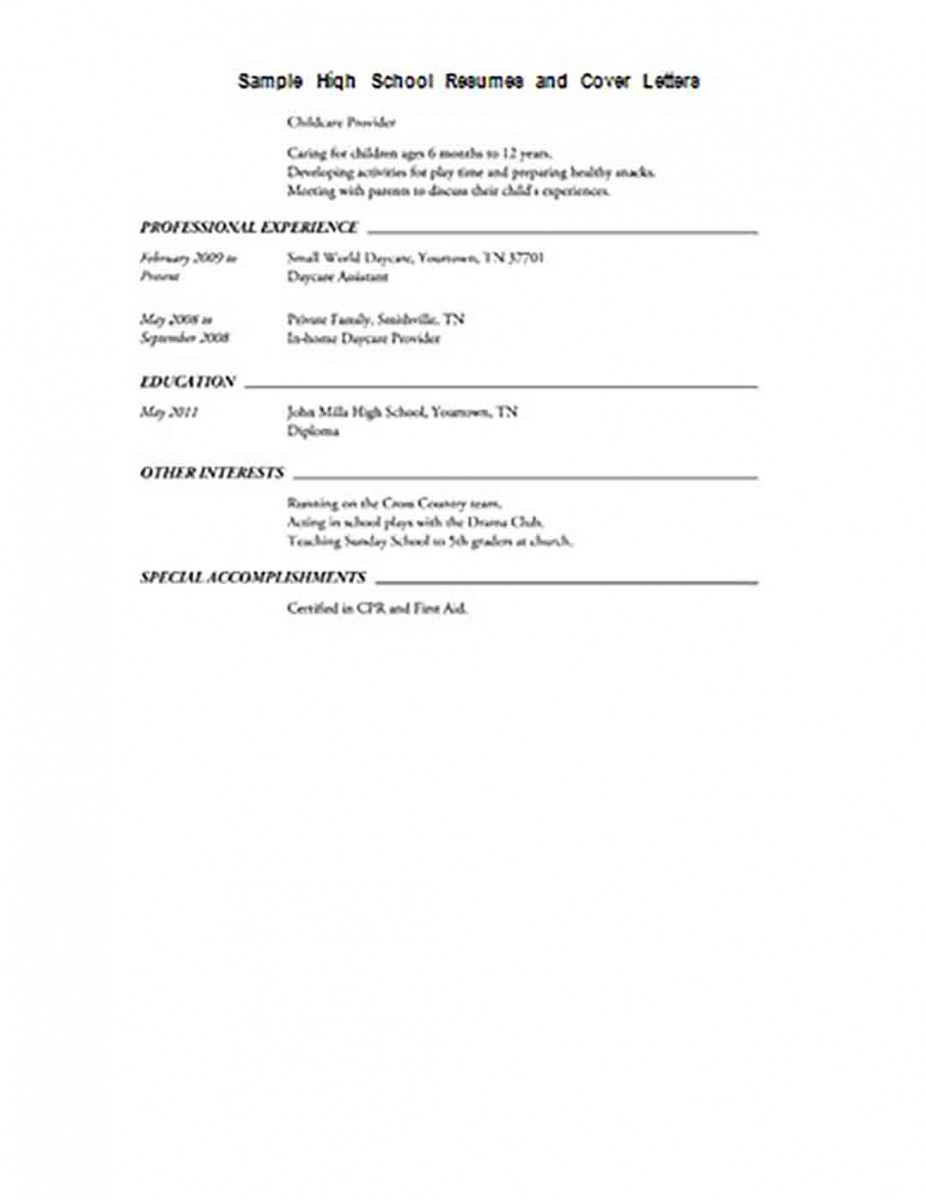 Job Resume For High School Student. Job Resume For High School Student.