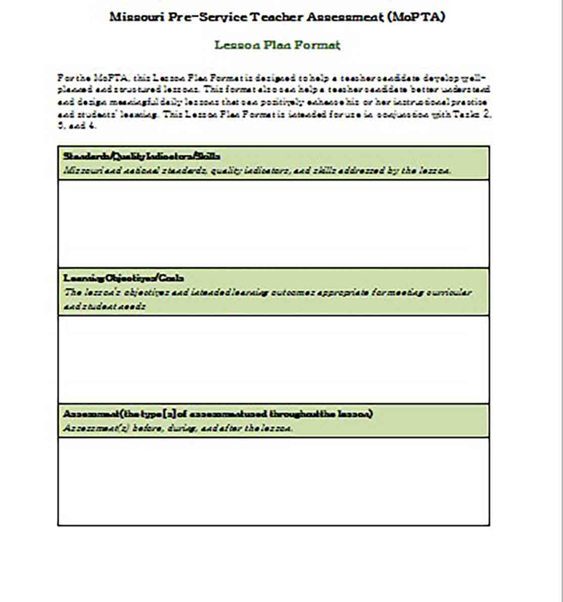 Lesson Plan Format templates Word Lesson Plan Format templates Word