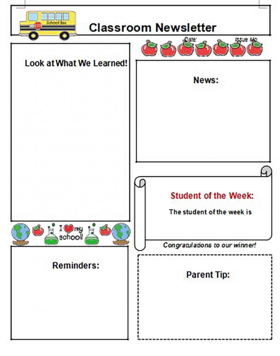 Middle School Classroom Newsletter templates Middle School Classroom Newsletter templates