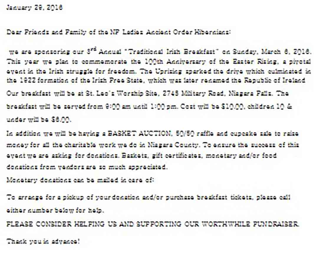 Monetary Donation Request Letter Monetary Donation Request Letter
