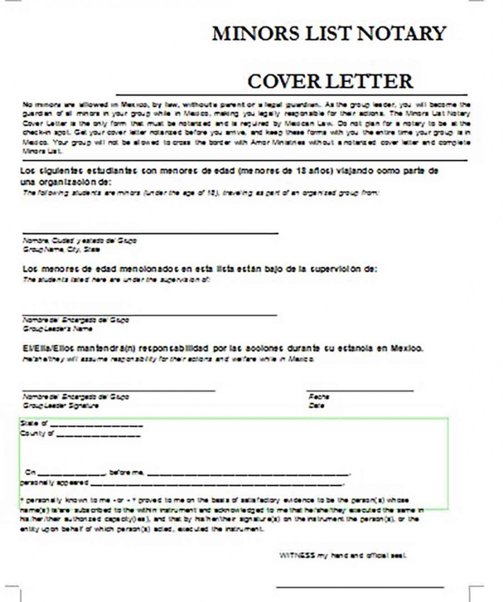 Notary Cover Letter Notary Cover Letter