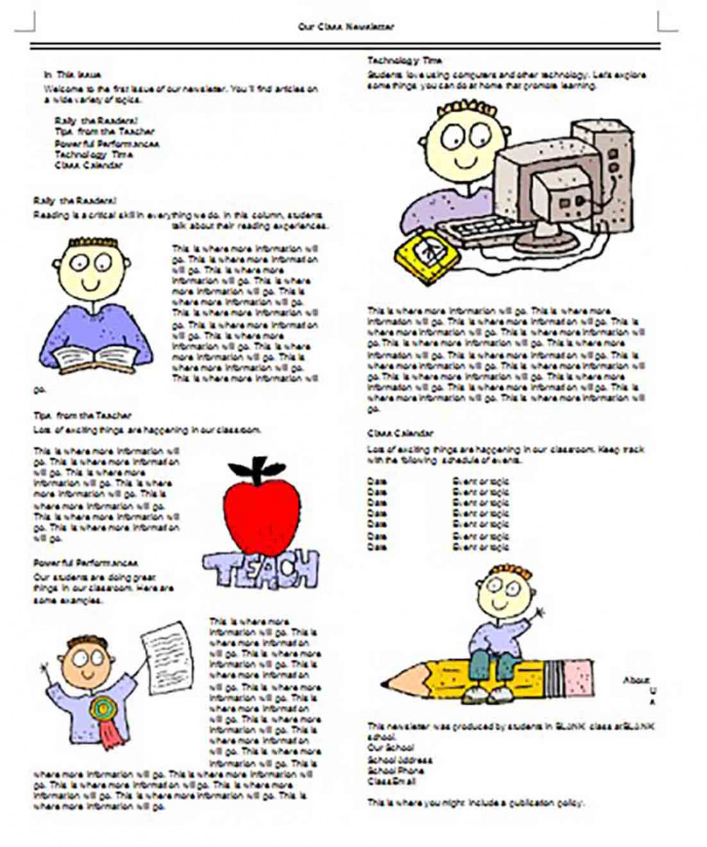 Our Class Newsletter Our Class Newsletter