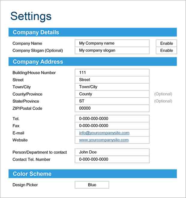 Packing List templates Packing List templates