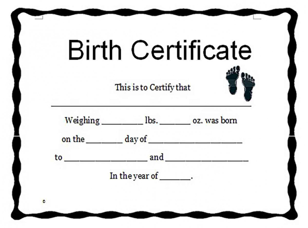 Printable Blank Baby Birth Certificate templates Printable Blank Baby Birth Certificate templates