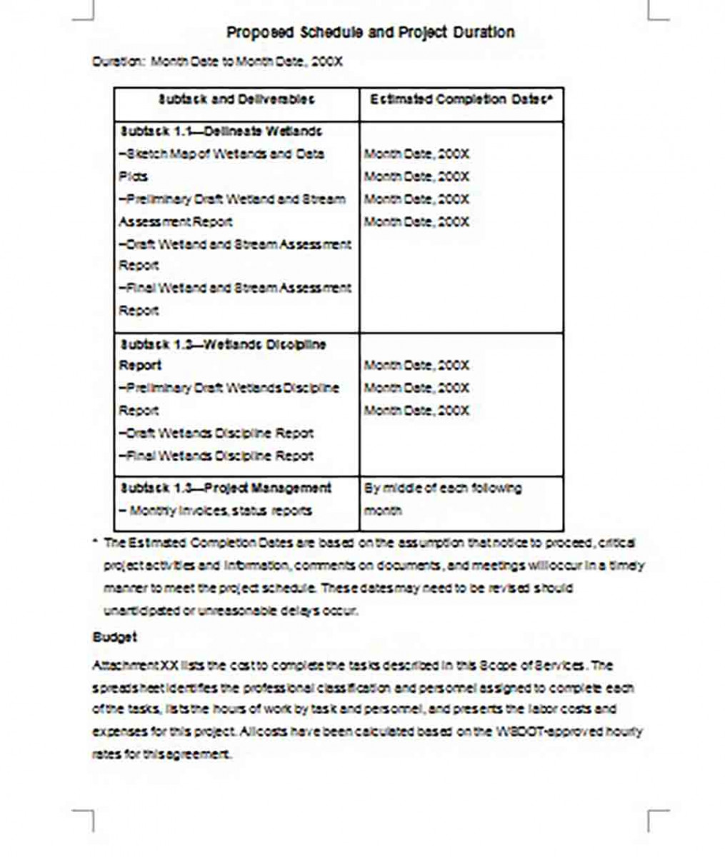 Proposed Schedule and Project Duration Proposed Schedule and Project Duration