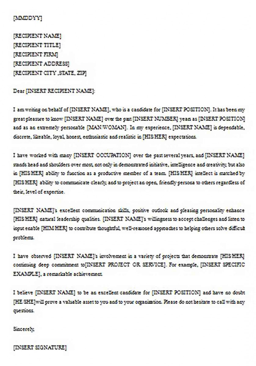 Recommendation Letter Sample Reference and templates Recommendation Letter Sample Reference and templates