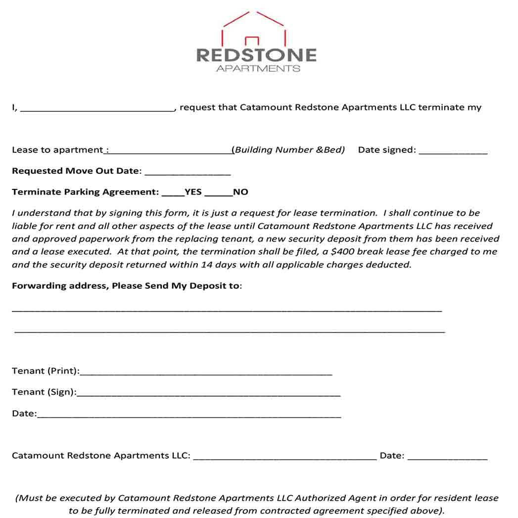 Request to Lease Terminate Letter 1 Request to Lease Terminate Letter 1