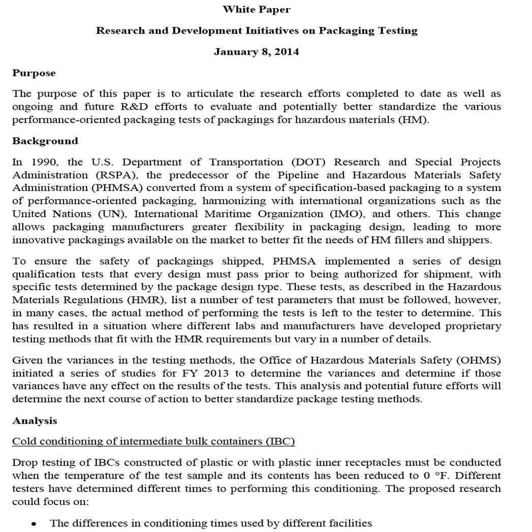 Research and Development White Paper 1 Research and Development White Paper 1