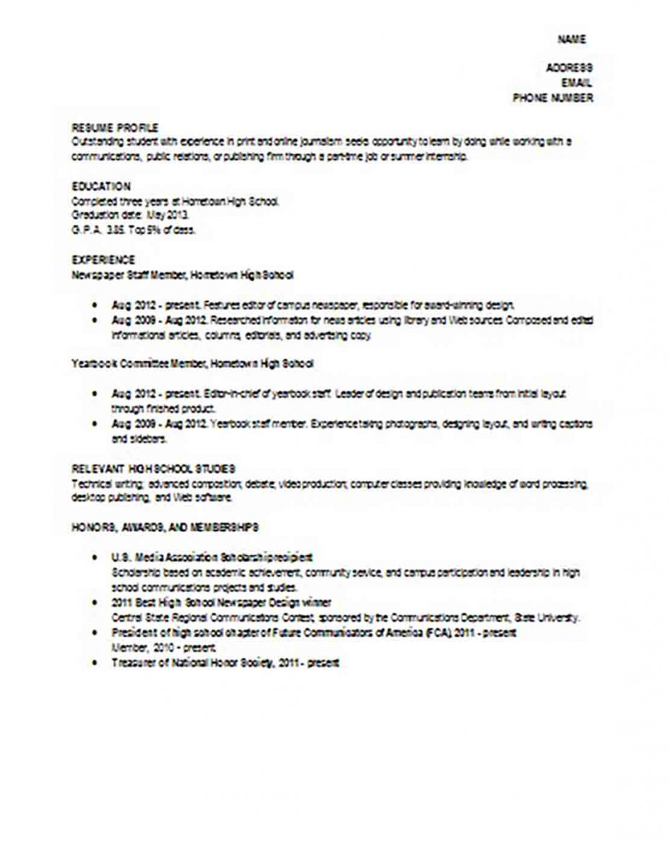 Sample High School Student Academic Resume.doc Sample High School Student Academic Resume.doc