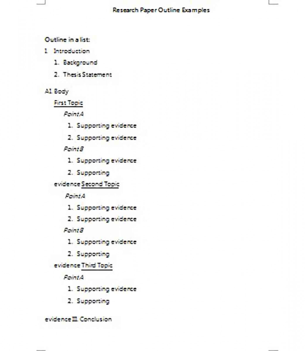 Sample Research Essay Outline templates Sample Research Essay Outline templates