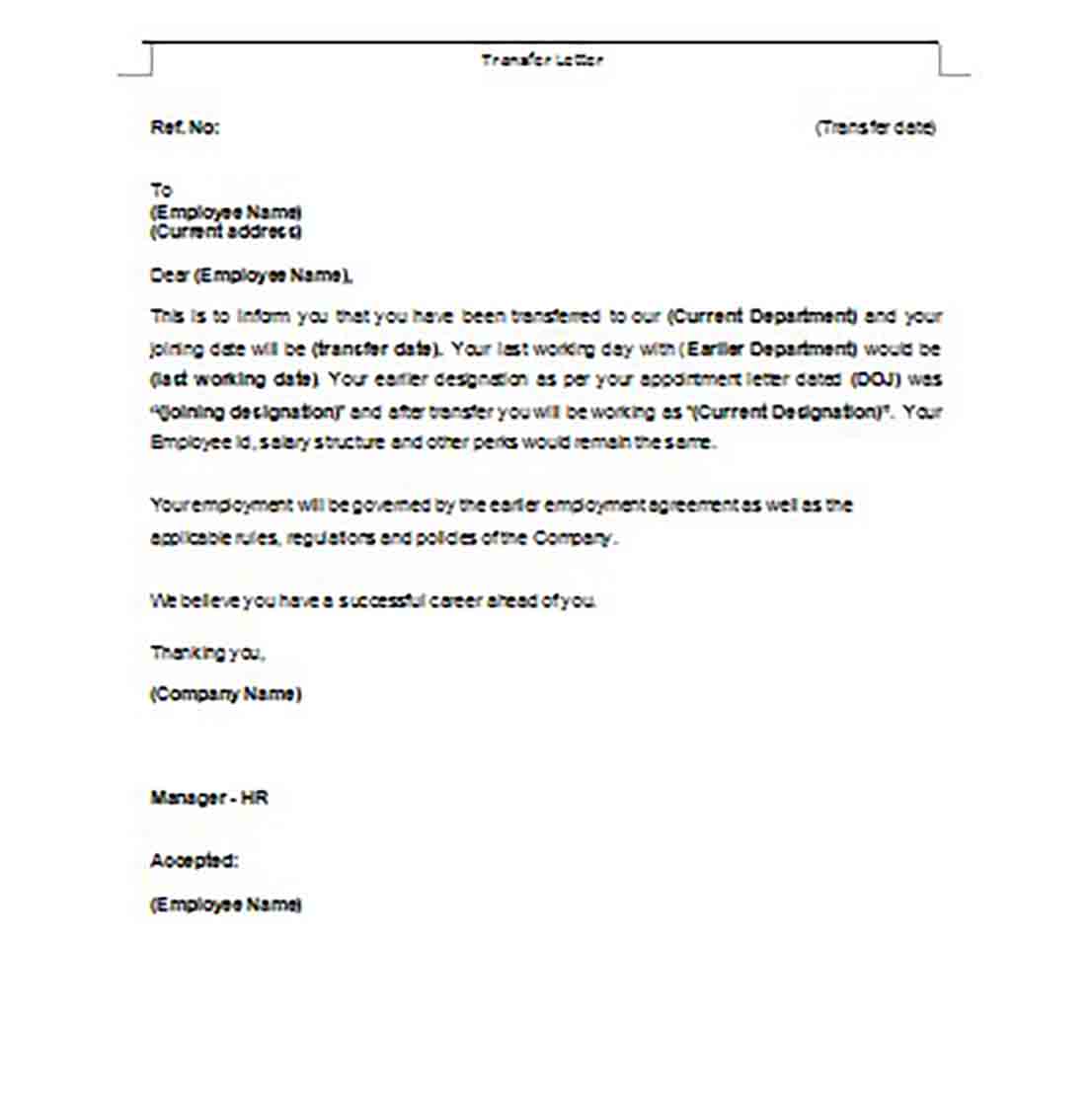 Sample of Letter of Intent for a Job Transfer templates vv Sample of Letter of Intent for a Job Transfer templates vv