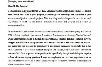 Simple Cover Letter for Internship Word Format