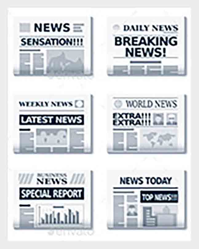 Vector EPS Format Newspaper Headline templates Vector EPS Format Newspaper Headline templates