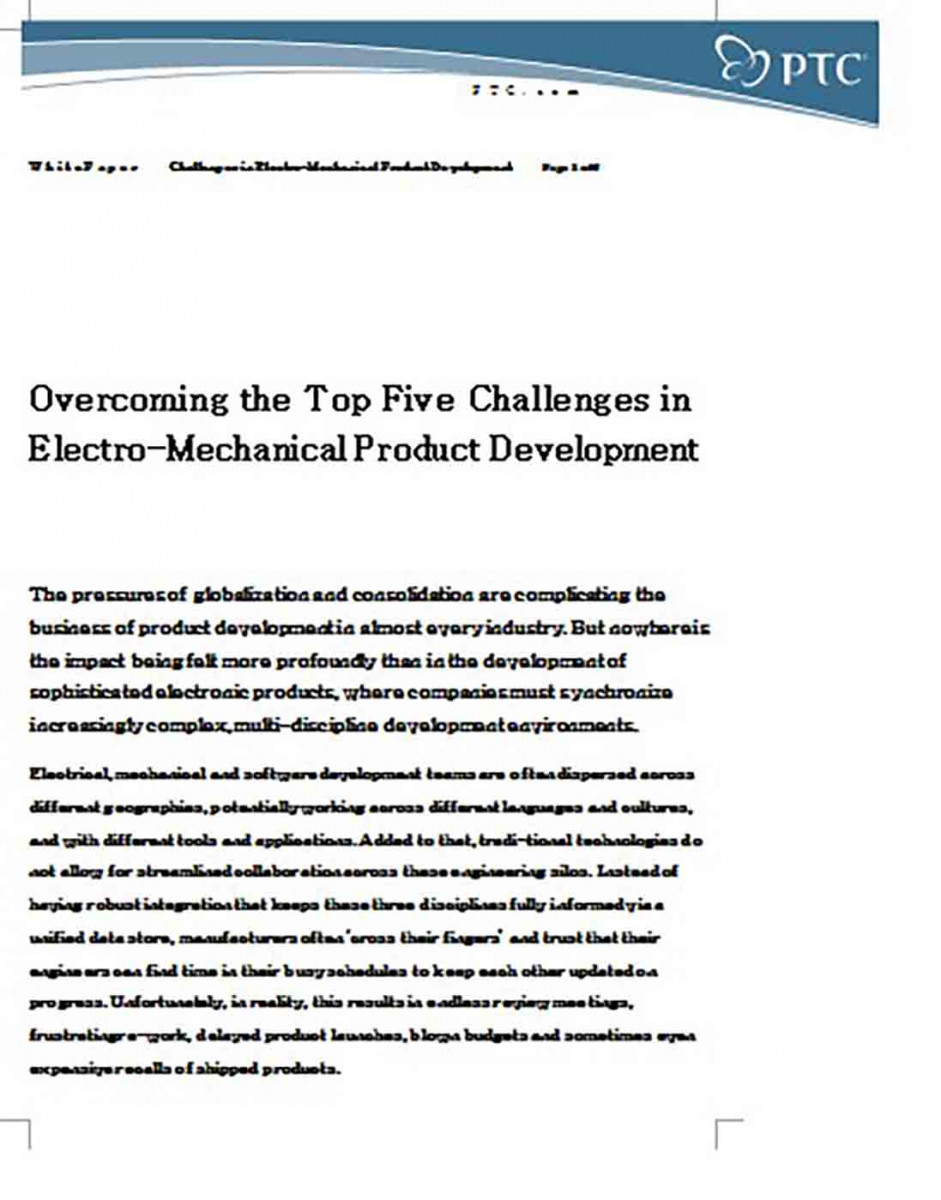White Paper on Mechanical Product White Paper on Mechanical Product