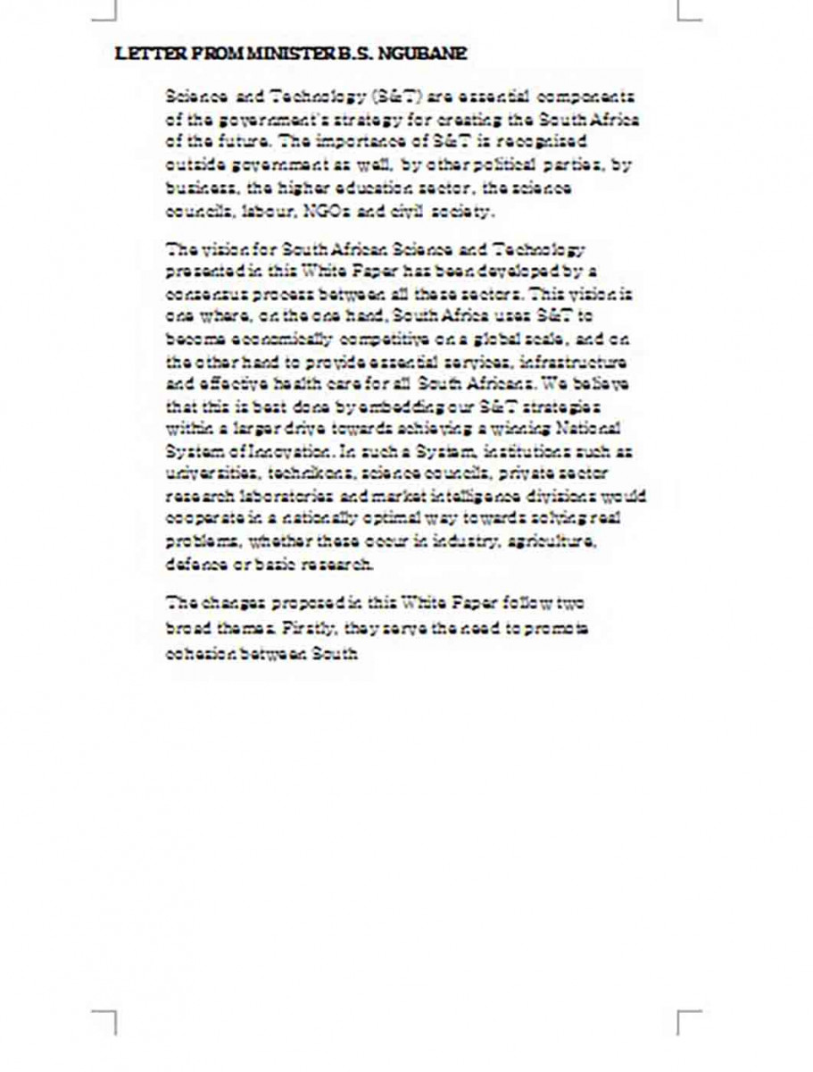 White Paper on Science and Technology. White Paper on Science and Technology.