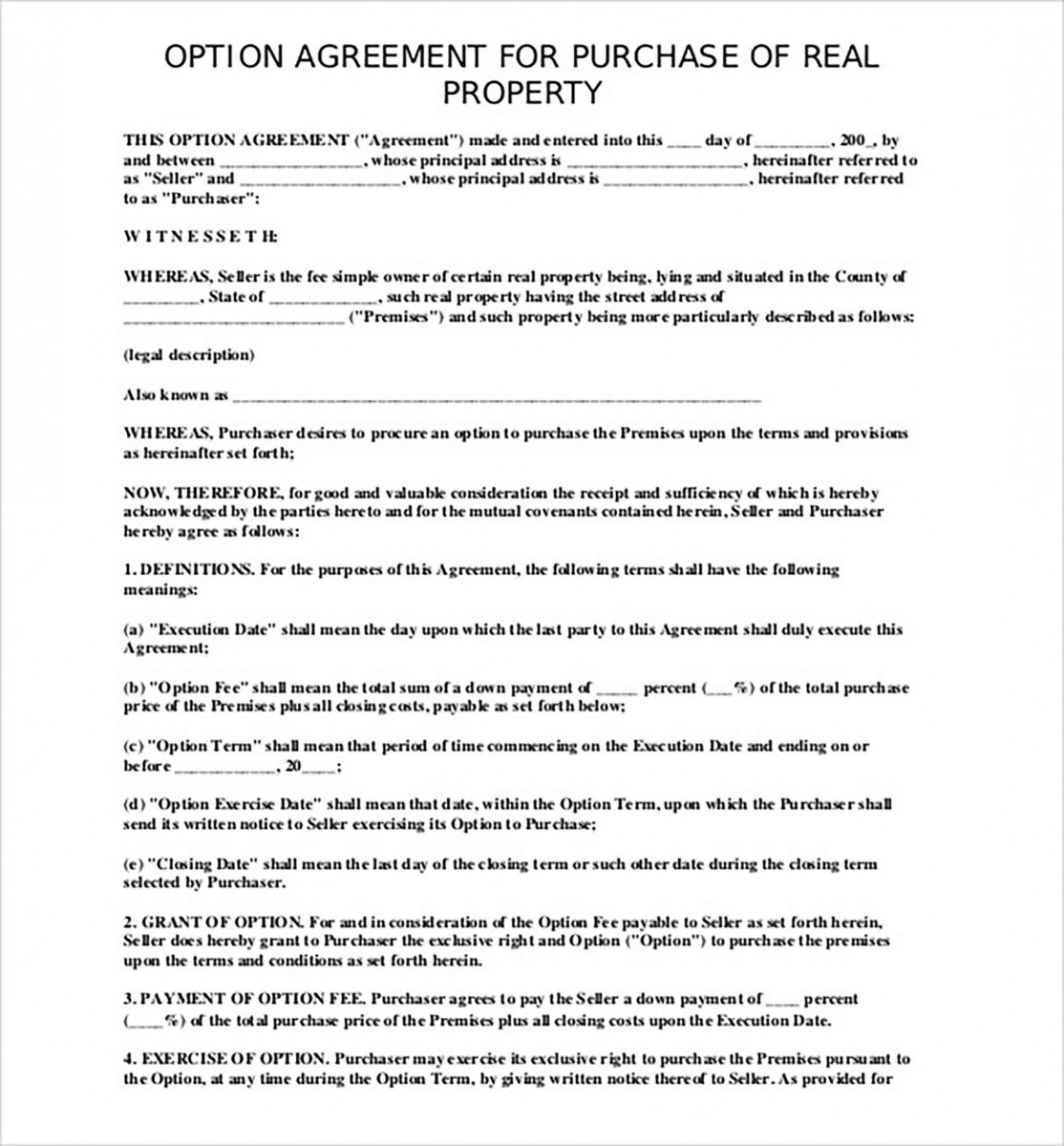 agreement to purchase property agreement to purchase property