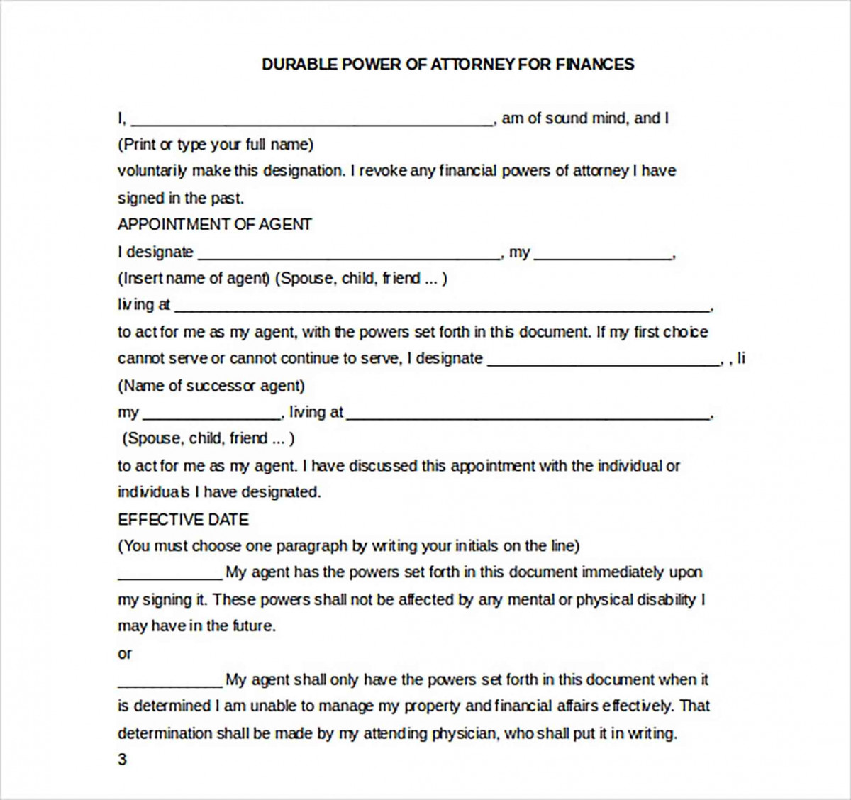 financial power of attorney financial power of attorney