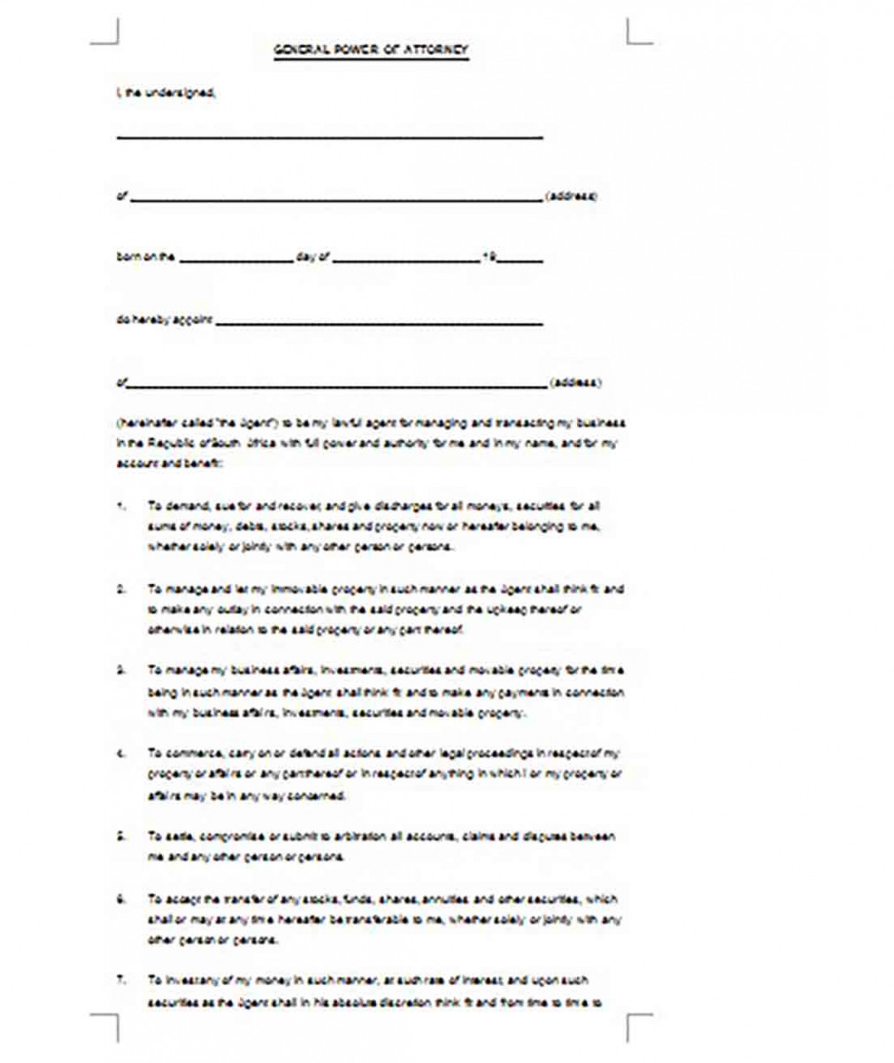 general power of attorney general power of attorney