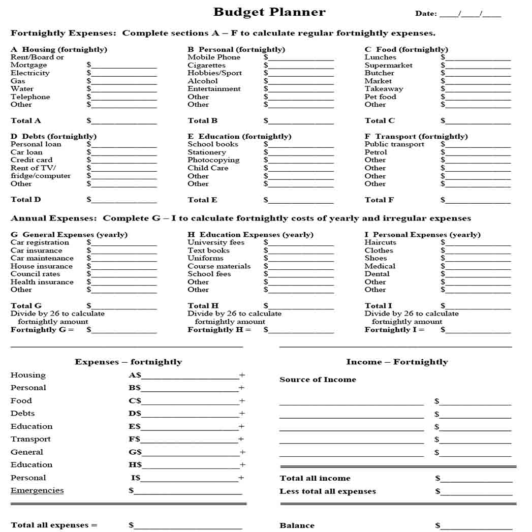 personal budget planning templates 1 personal budget planning templates 1