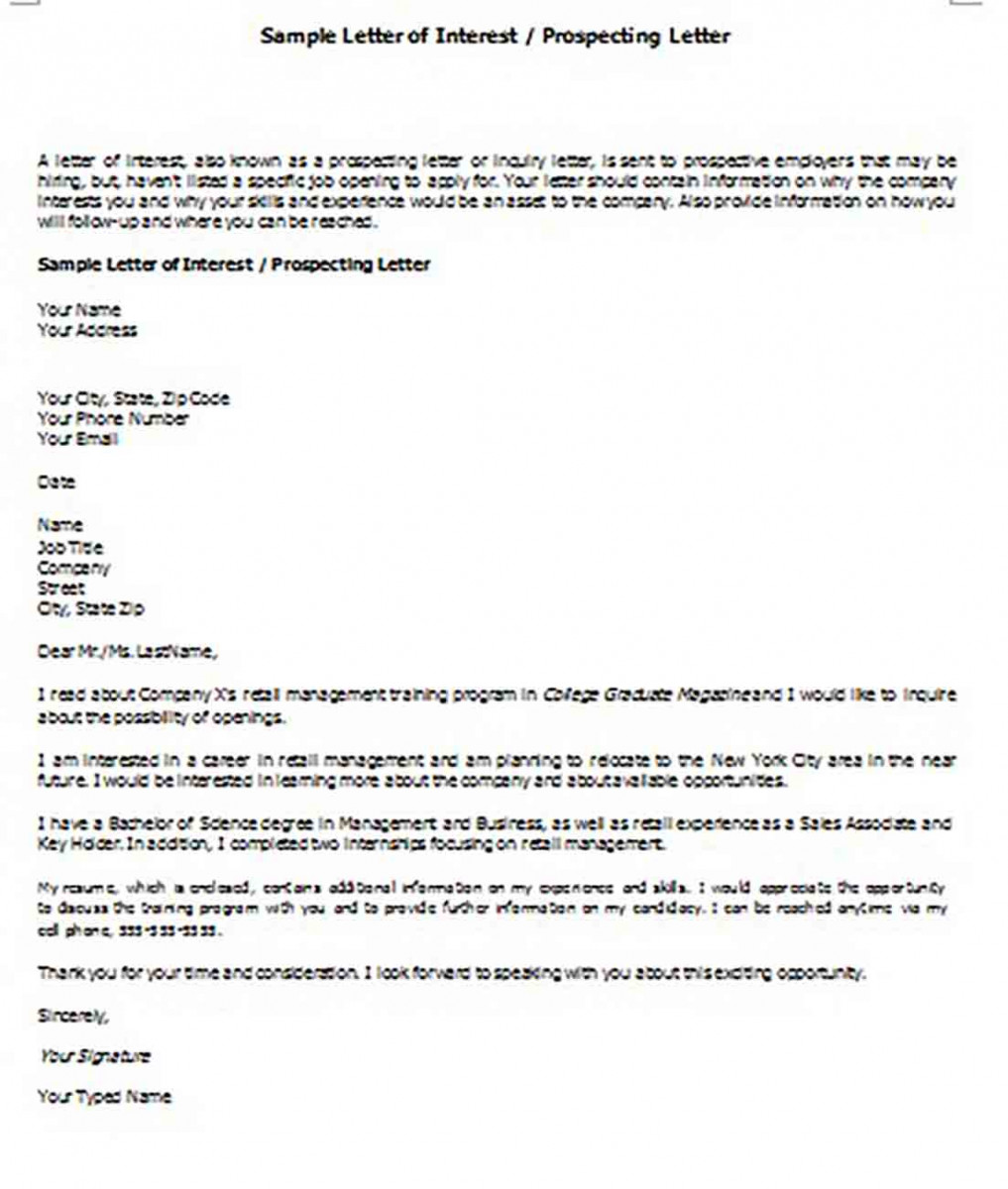 sample letter of intent for job opening sample letter of intent for job opening