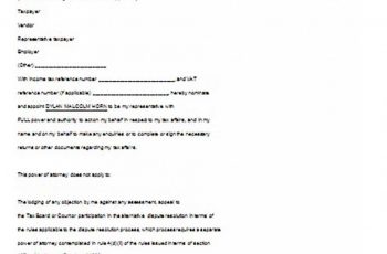 sars power of attorney
