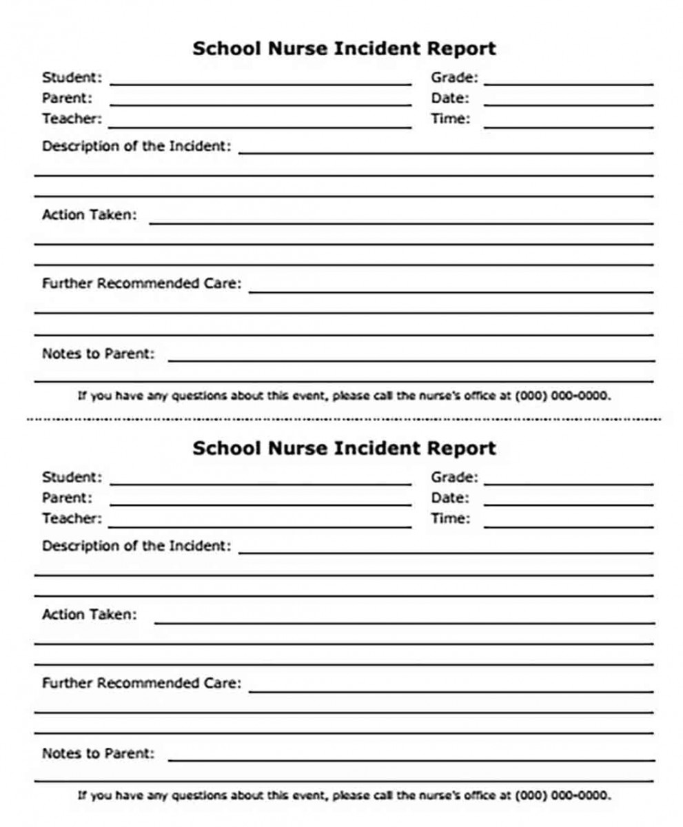 school nurse incident report school nurse incident report