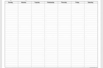 Weekly Schedule Template