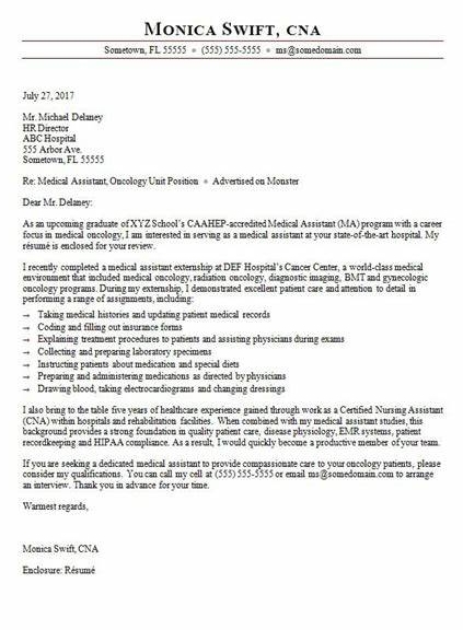 medical assistant cover letter sample medical assistant cover letter sample