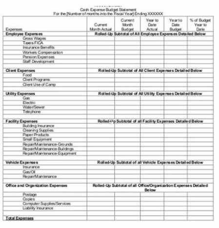 non profit budget template non profit budget template