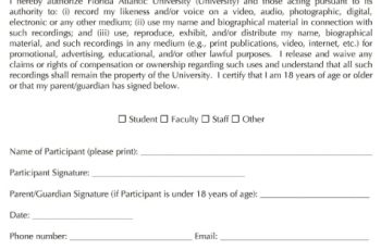 photography release form