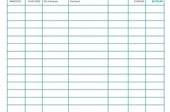 Printable Checkbook Register