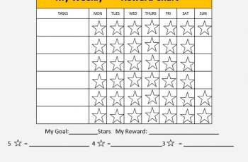 Weekly Reward chart template