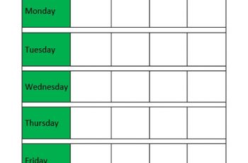Weekly printable meal planner