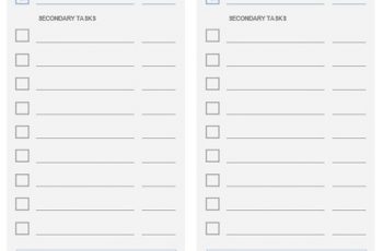 to do list tow colomn printable