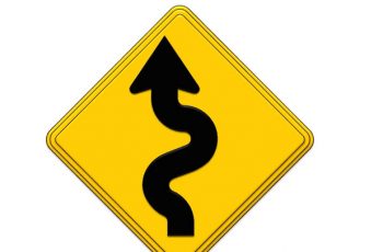 winding road sign